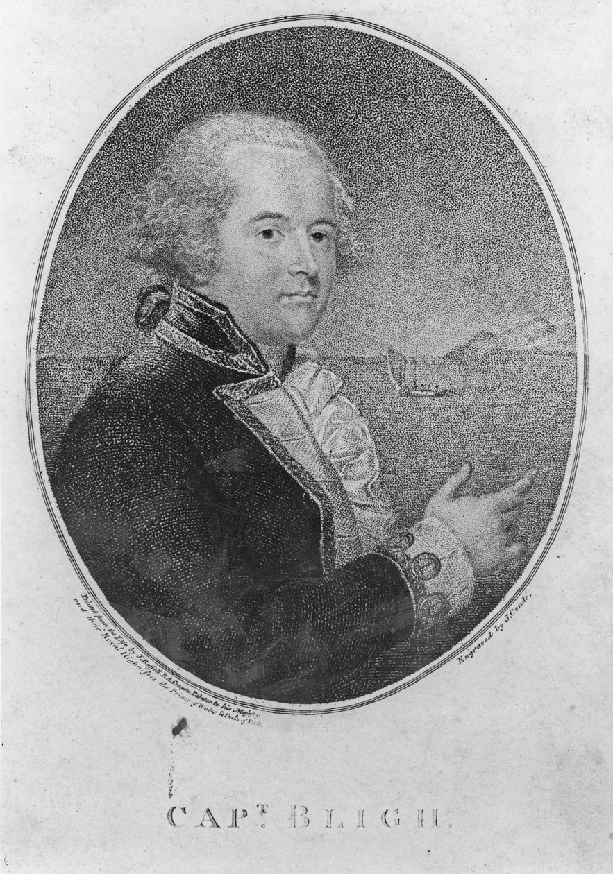 Kapteeni William Bligh, kaiverrus John Conde (kaiverrus) tekijältä John Russell