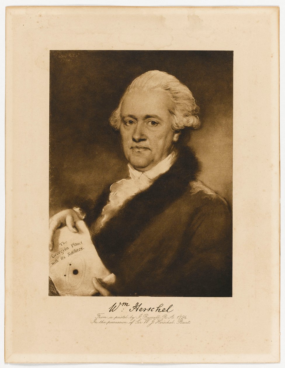 Sir William Herschel (1738-1822) (valokuvapaino) tekijältä John Russell