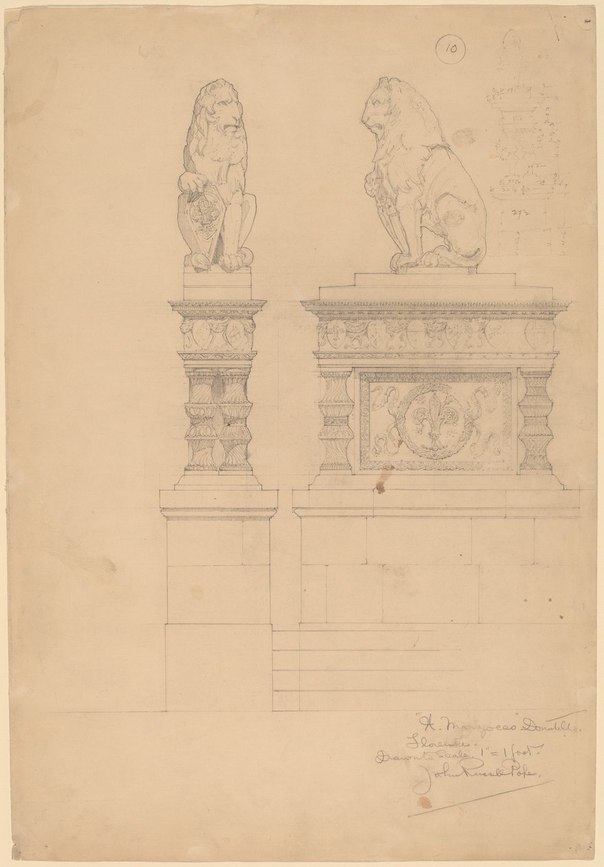 Marzocco, Donatello tekijältä John Russell Pope