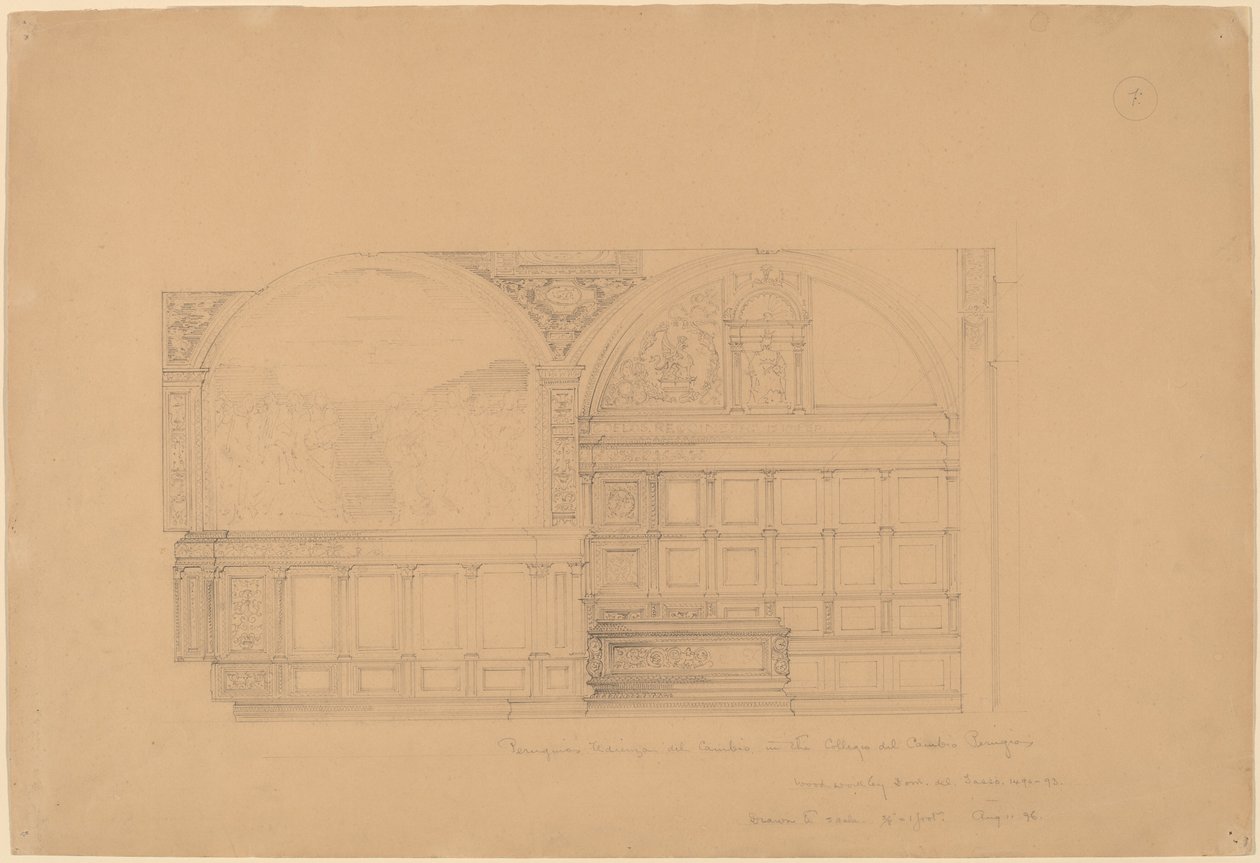Peruginon Udienza del Cambio Collegio del Cambiossa, Perugiassa tekijältä John Russell Pope