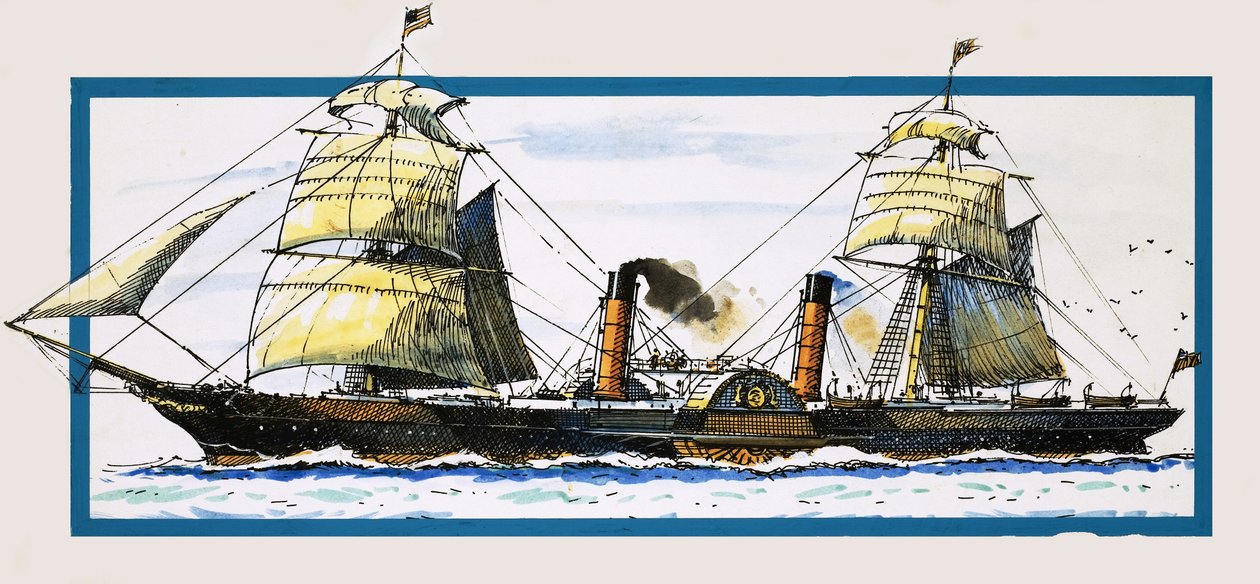 Brittiläinen höyrylaiva Persia tekijältä John S. Smith