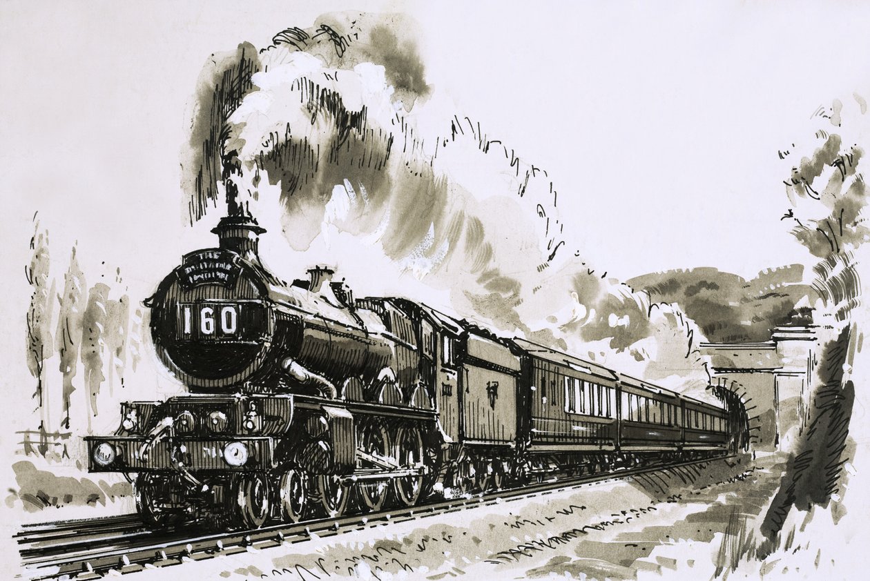 Great Westernin käyttämät kuuluisat 4-6-0 "Castle"-luokan höyryveturit. tekijältä John S. Smith