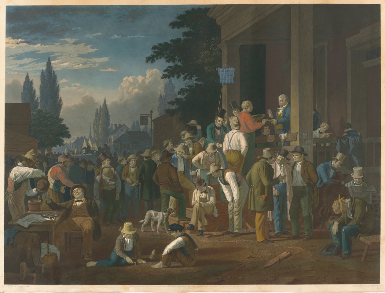 Les eleccions del comtat finlandeses tekijältä John Sartain after George Caleb Bingham