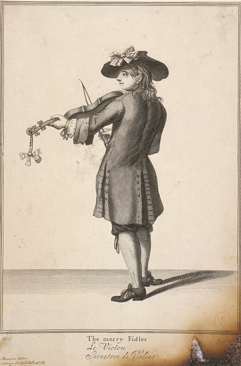 "The merry Fidler", Cries of London, 1688 tekijältä John Savage