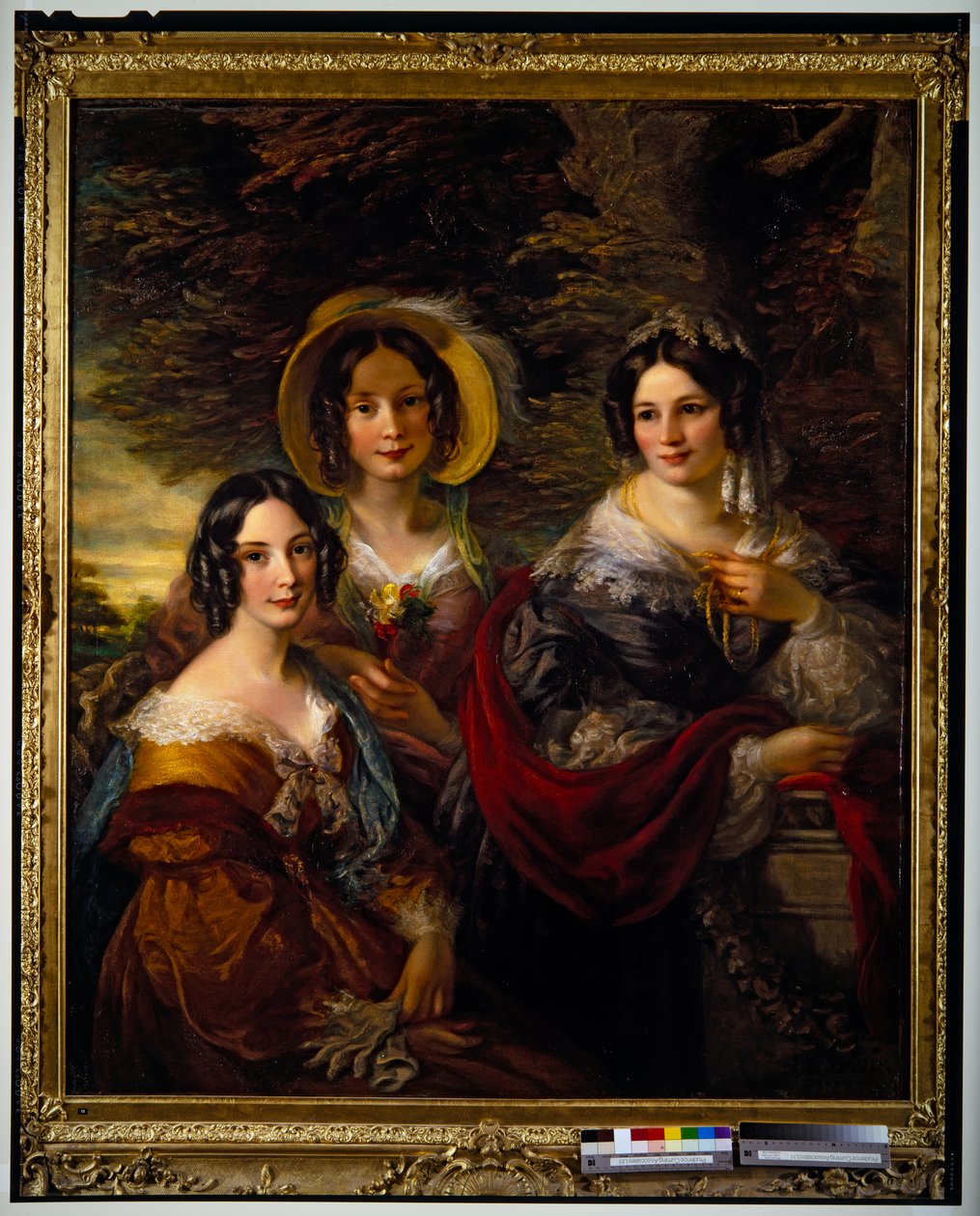 Frances, Charlotte ja Catherine Voulesin muotokuva (kangas) tekijältä John Scarlett Davis