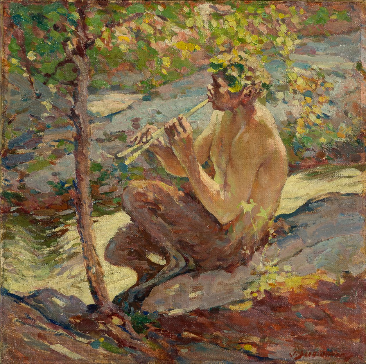 Faun, 1800-luvun lopusta 1900-luvun alkuun (öljy aluksella) tekijältä John Scott Williams