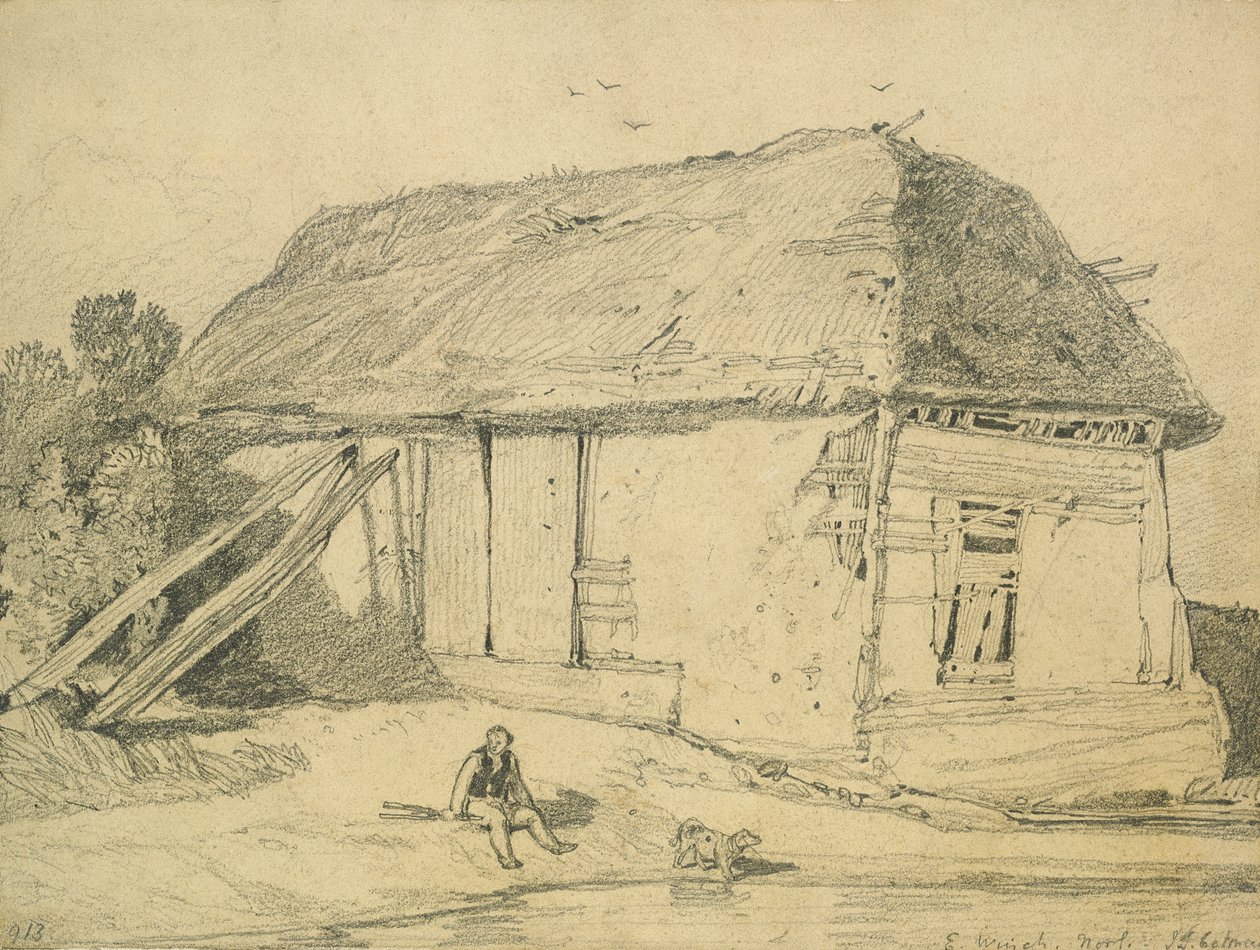 Navetta East Winchissä, Norfolkissa (kynä kortilla) tekijältä John Sell Cotman