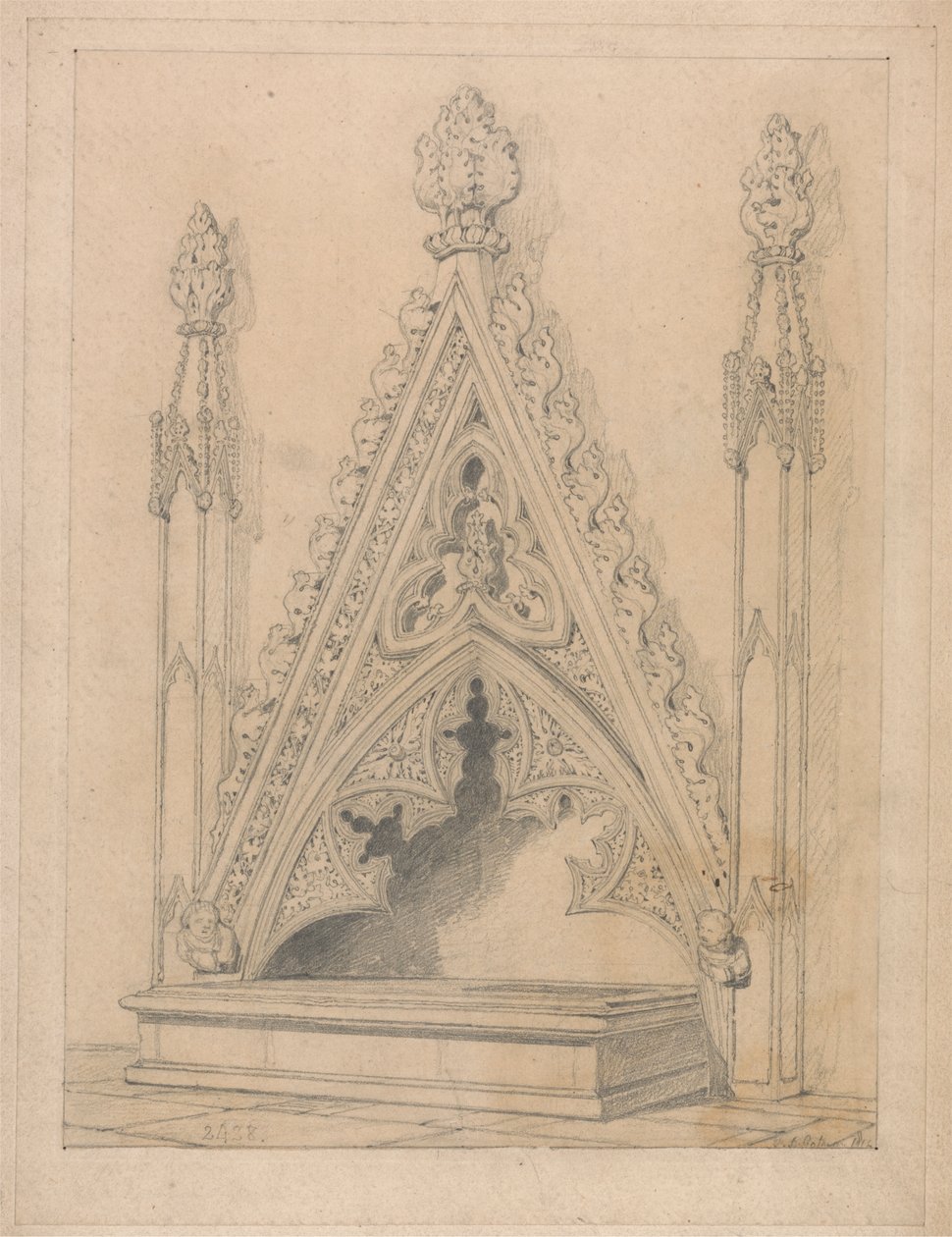 Monumentti Raveninghamin kirkossa, Norfolkissa tekijältä John Sell Cotman