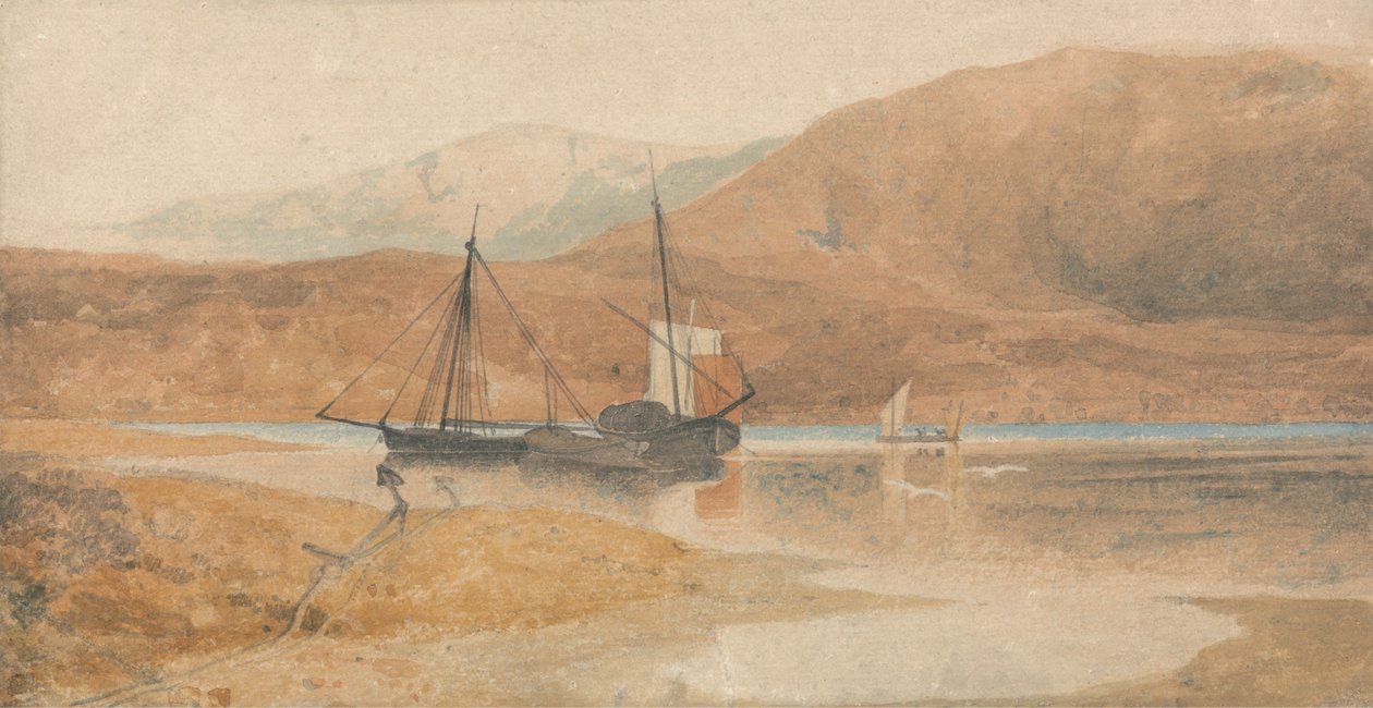 Barmouthin jokisuisto ja Cader Idris, Pohjois-Wales tekijältä John Sell Cotman