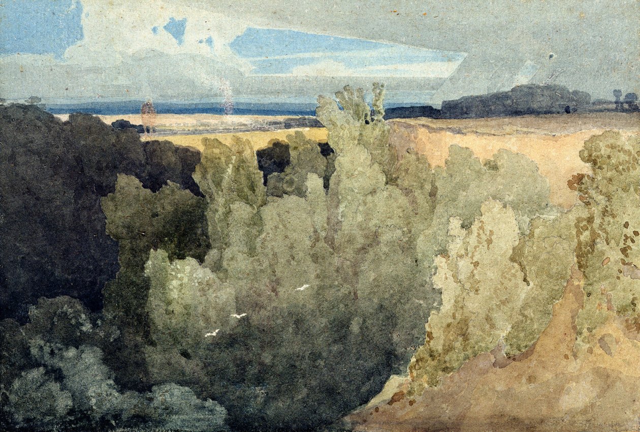 Brignall Banks on the Greta (lyijykynä ja akvarelli) tekijältä John Sell Cotman