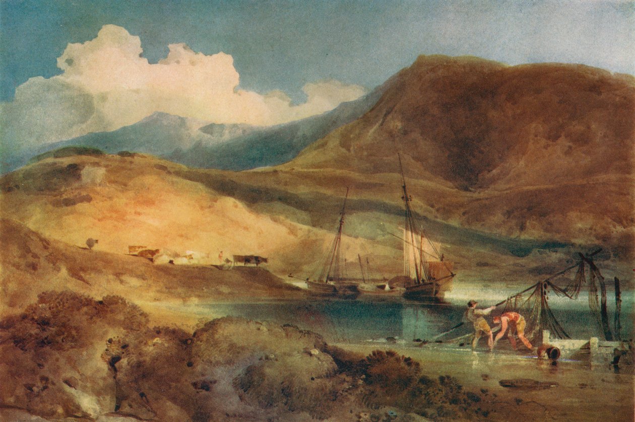 Cader Idris, Barmouth Sandsista, 1800-luku tekijältä John Sell Cotman
