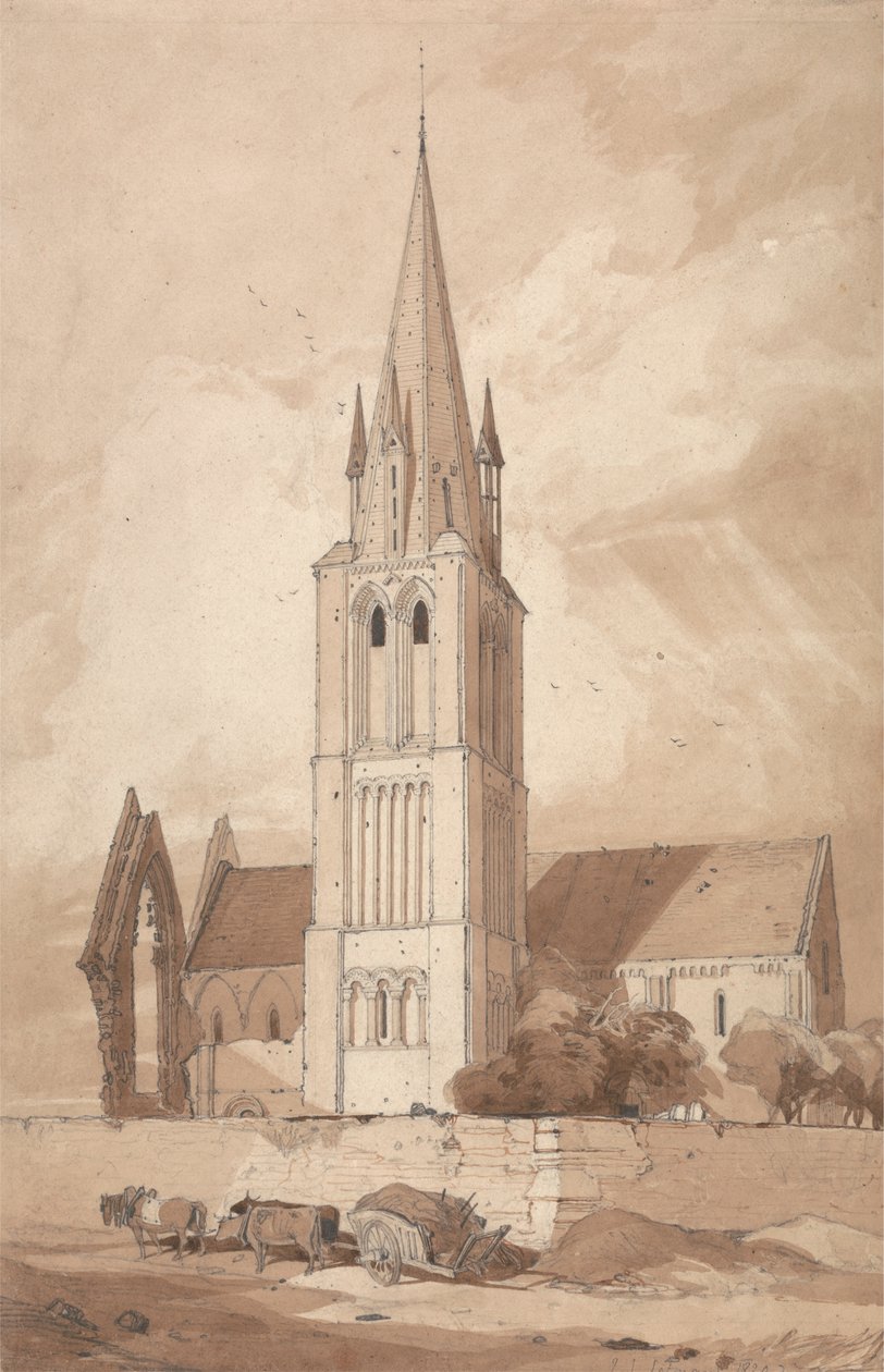 Douvresin kirkko, Normandia tekijältä John Sell Cotman