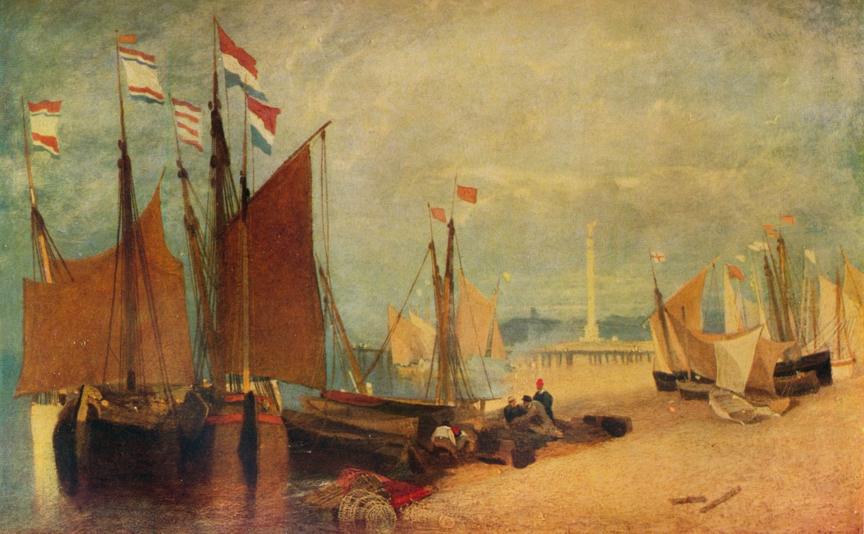 Hollantilaiset veneet Yarmouthin edustalla, palkinnot sodan aikana, c1823 1934 tekijältä John Sell Cotman