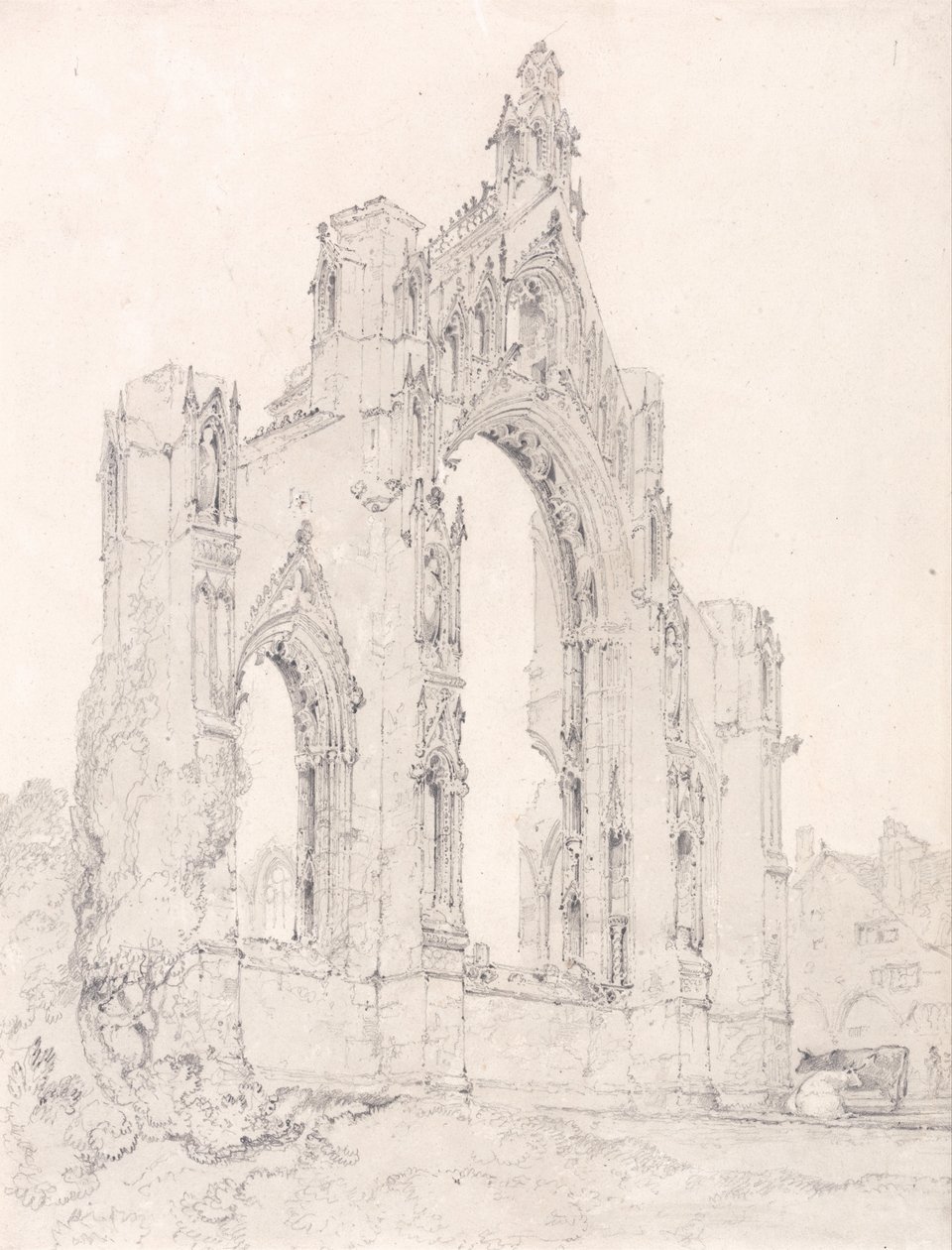 Howdenin kirkon itäpää, Yorkshire tekijältä John Sell Cotman