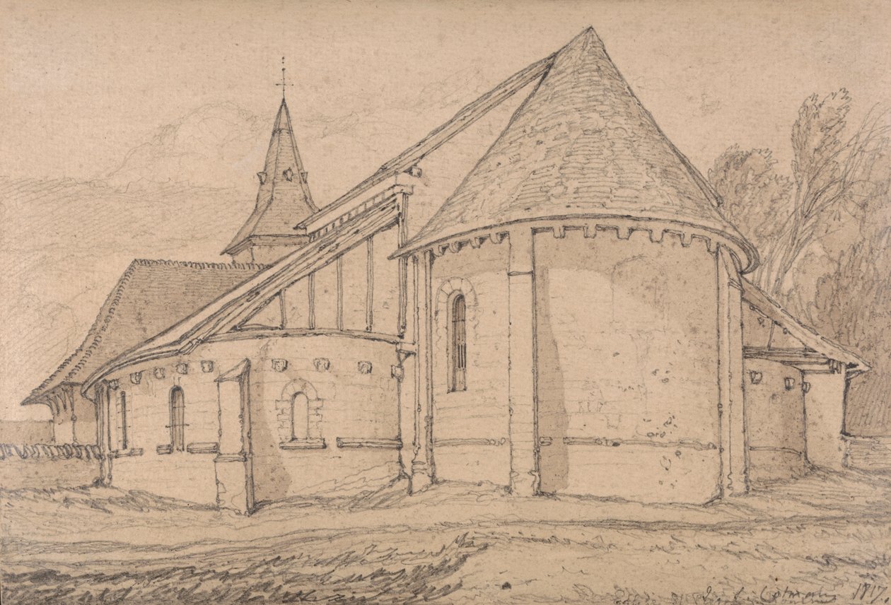 East End of the Abbey Church of St. Paul Rouenissa, Normandiassa tekijältä John Sell Cotman