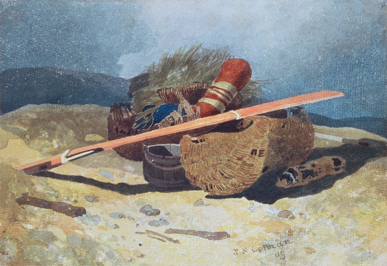 Huonekalut ja erilaiset esineet 1100- ja 1300-luvuilta tekijältä John Sell Cotman