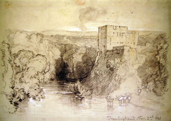 Framlingham: linna ja joki tekijältä John Sell Cotman