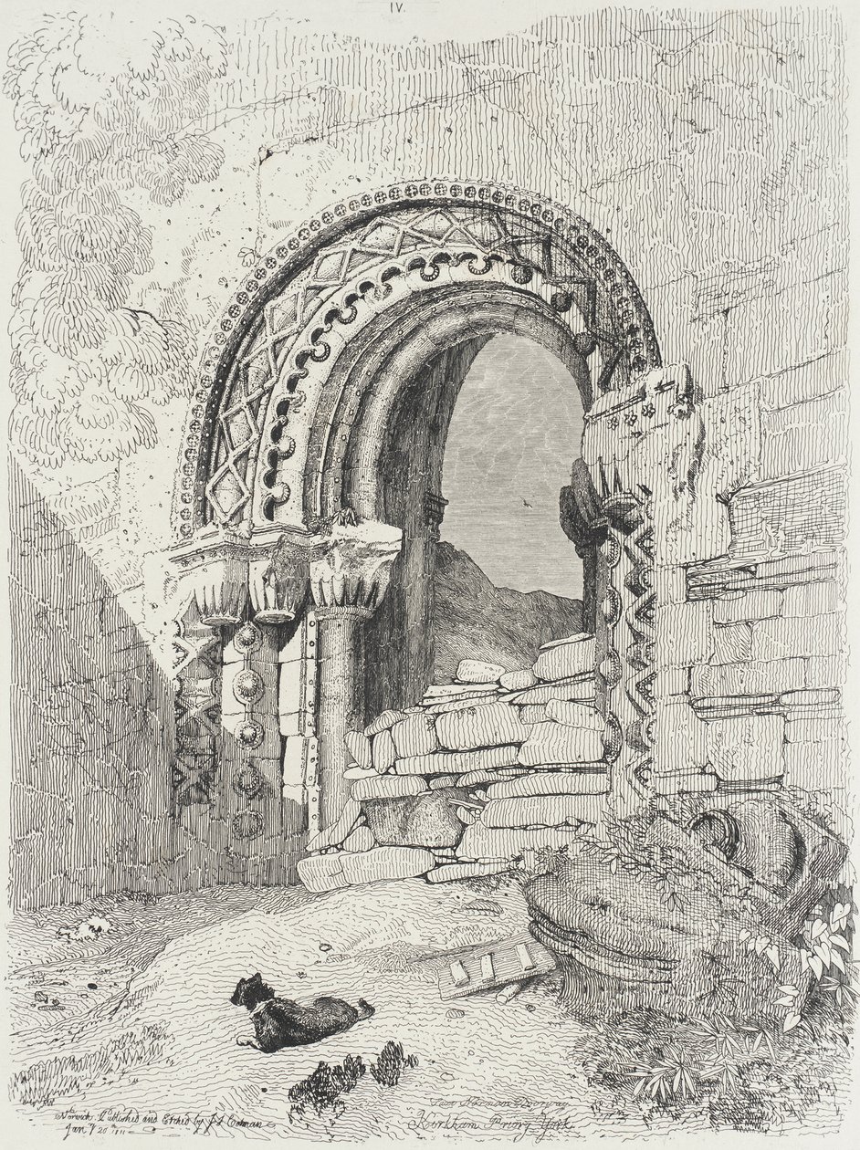 Kirkhamin luostari, York tekijältä John Sell Cotman