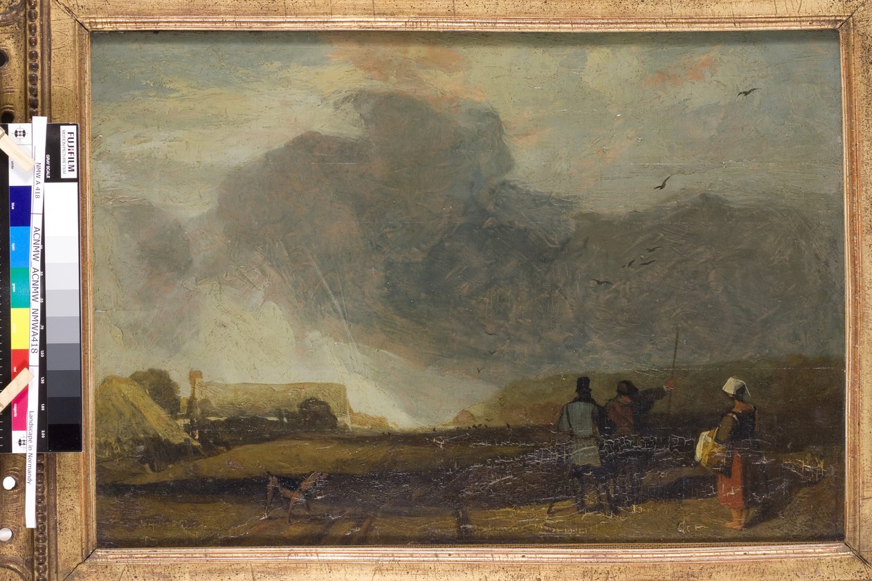 Maisema Normandiassa (öljy kankaalle) tekijältä John Sell Cotman