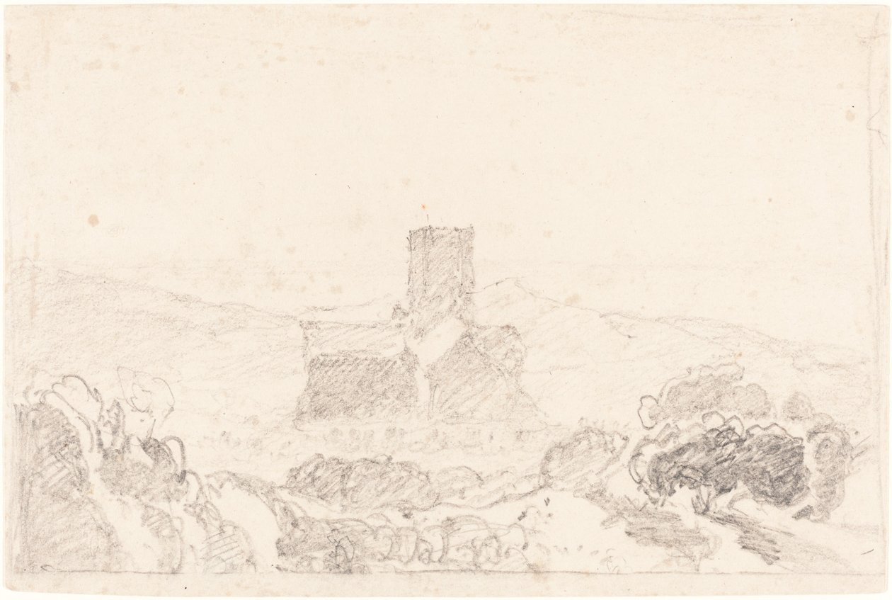 Maisema kirkon kanssa tekijältä John Sell Cotman