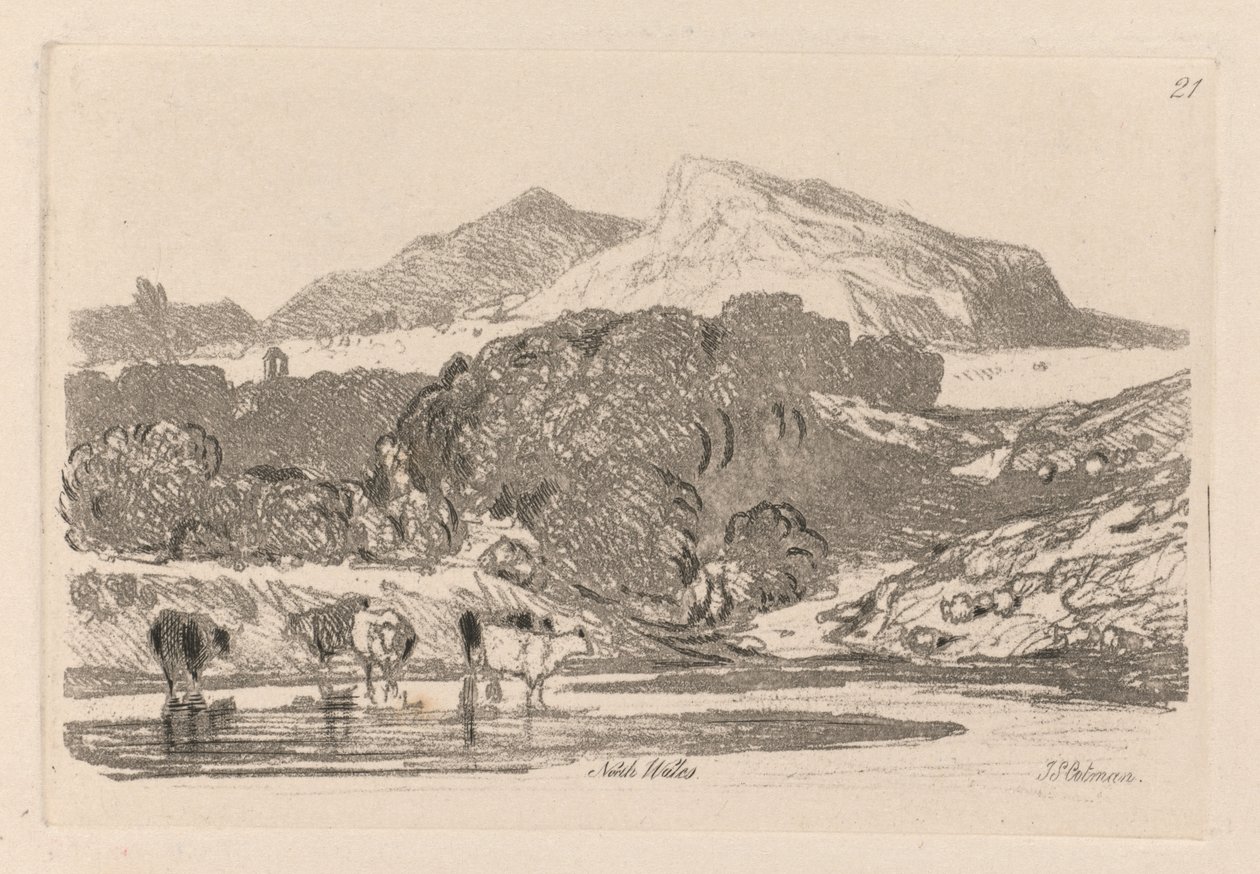 Liber Studiorum: Plate 21, View in North Wales tekijältä John Sell Cotman