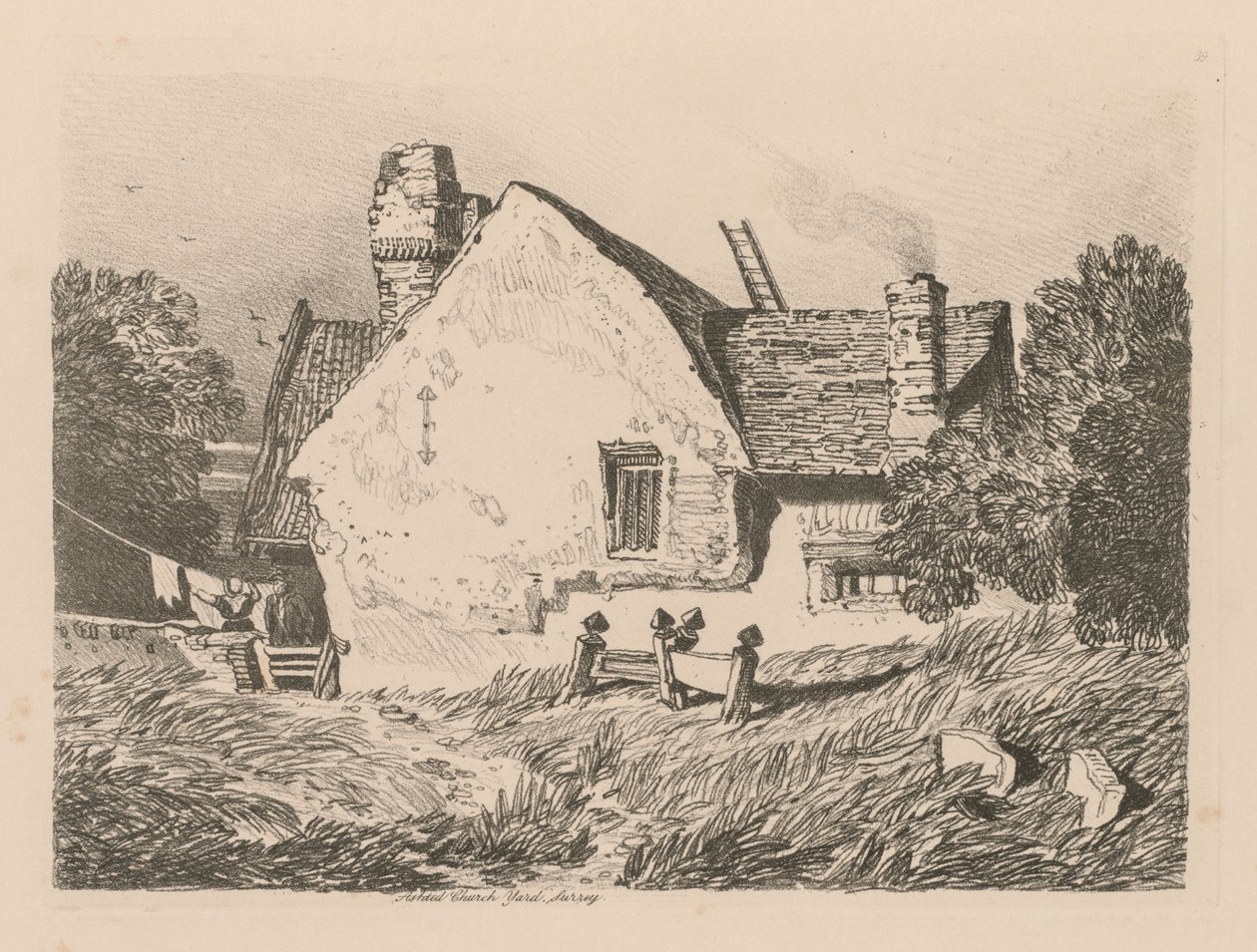 Liber Studiorum: Plate 39, View at Ashdted, Surrey tekijältä John Sell Cotman