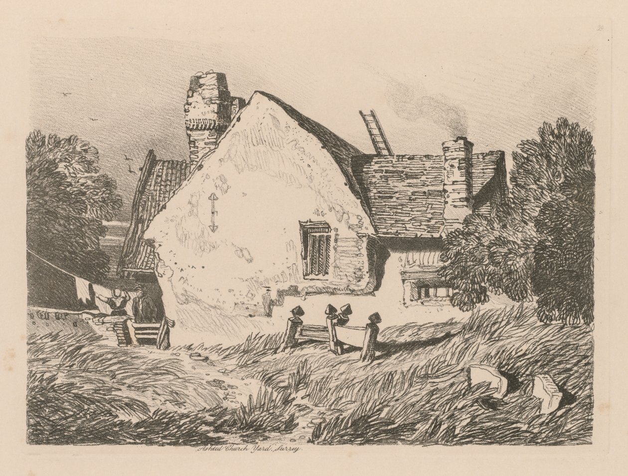 Liber Studiorum: Plate 39, View at Ashdted, Surrey, 1838. tekijältä John Sell Cotman