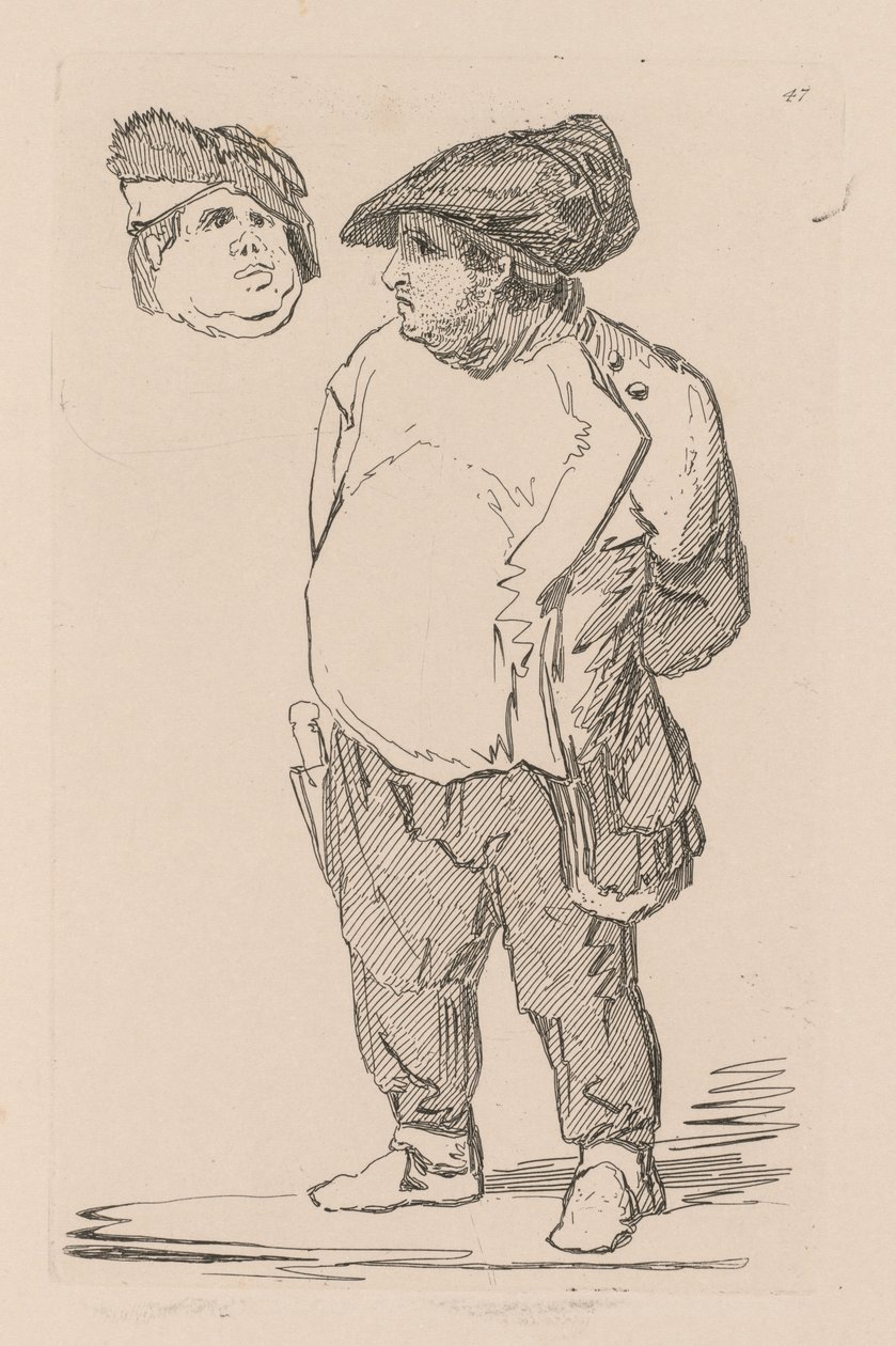 Kirja of Studies: levy 47, A Study, 1838 tekijältä John Sell Cotman
