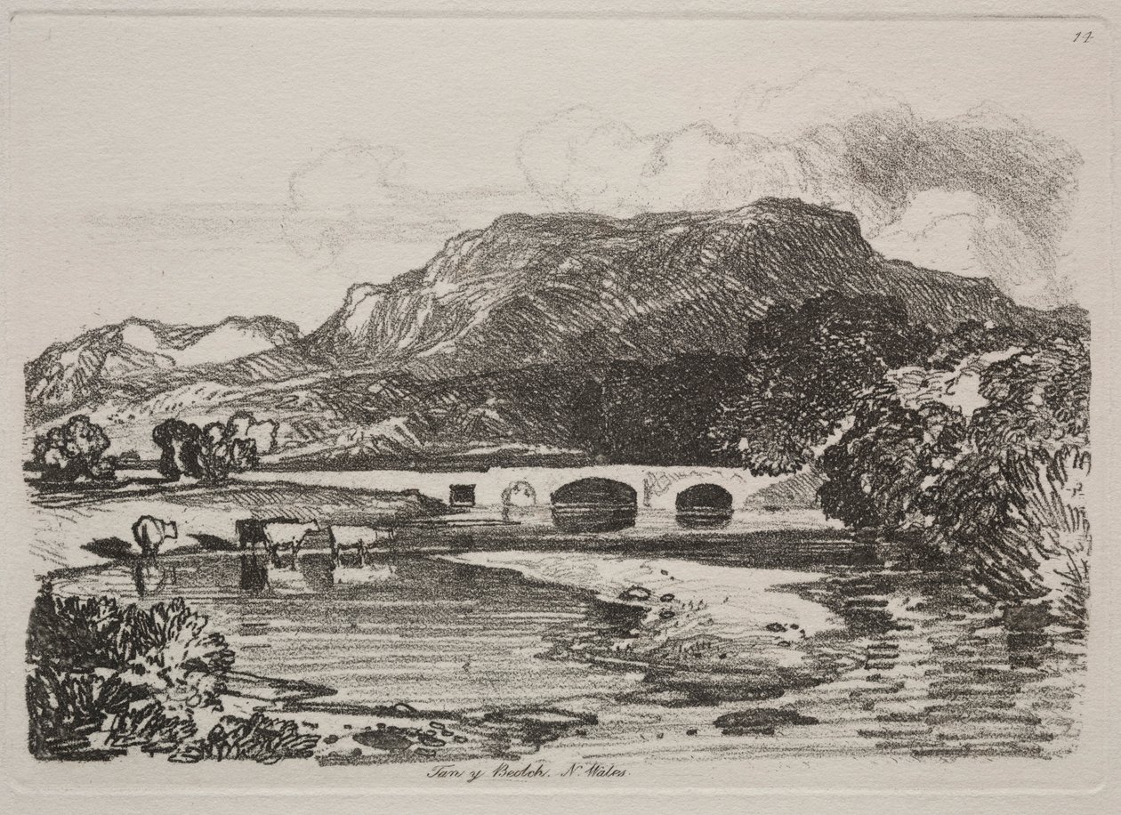 Tutkimuskirja: Tan y Beolch, Pohjois-Wales, 1838 tekijältä John Sell Cotman