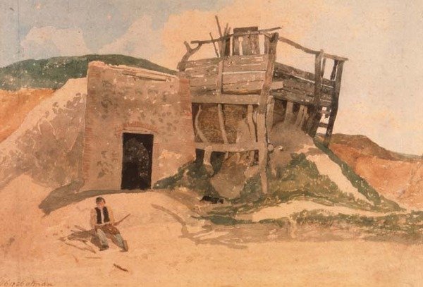 Kalkkiuuni lähellä Cromeria, Norfolk tekijältä John Sell Cotman
