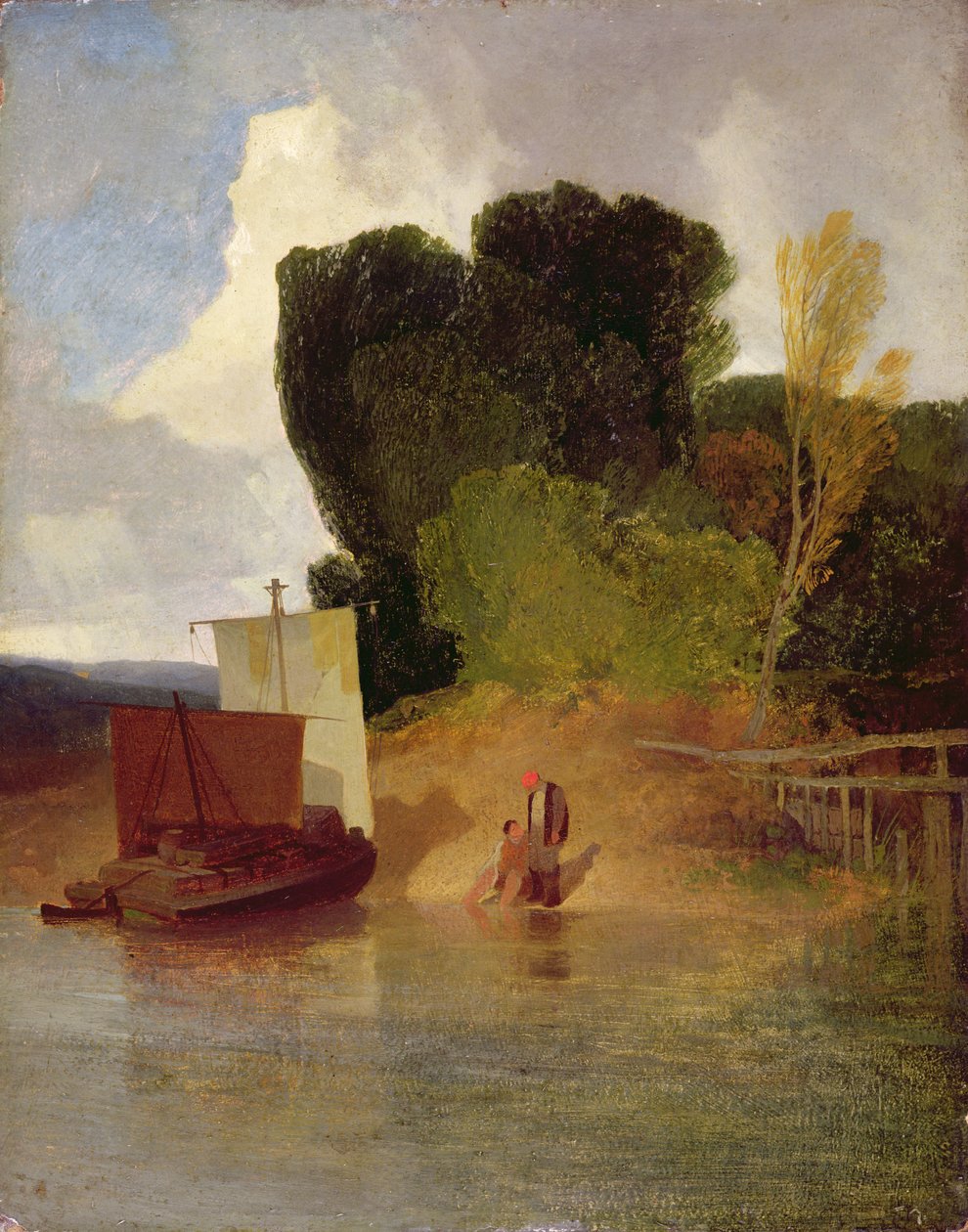 Yare-joella (öljy paneelissa) tekijältä John Sell Cotman