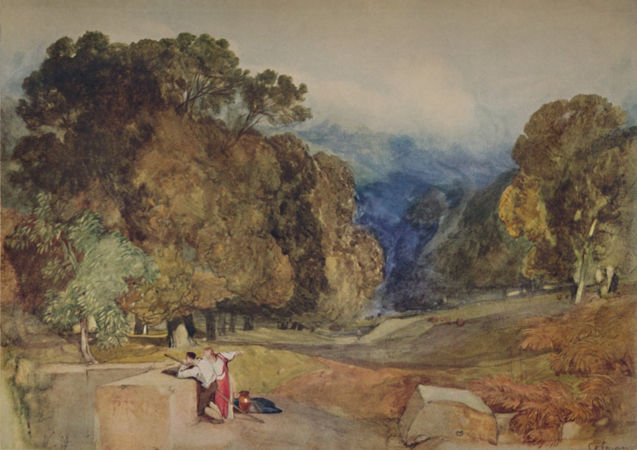 Puistokohtaus, 1923 tekijältä John Sell Cotman
