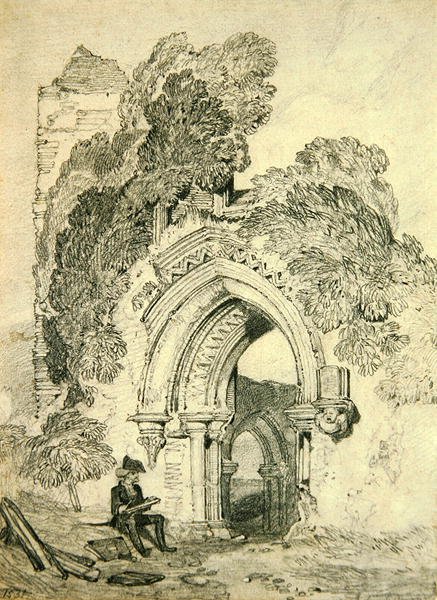 Romaaninen raunio (kynä paperille) tekijältä John Sell Cotman