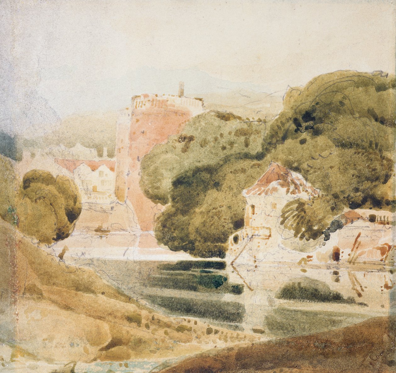 The Water Gate, York (akvarelli paperille) tekijältä John Sell Cotman