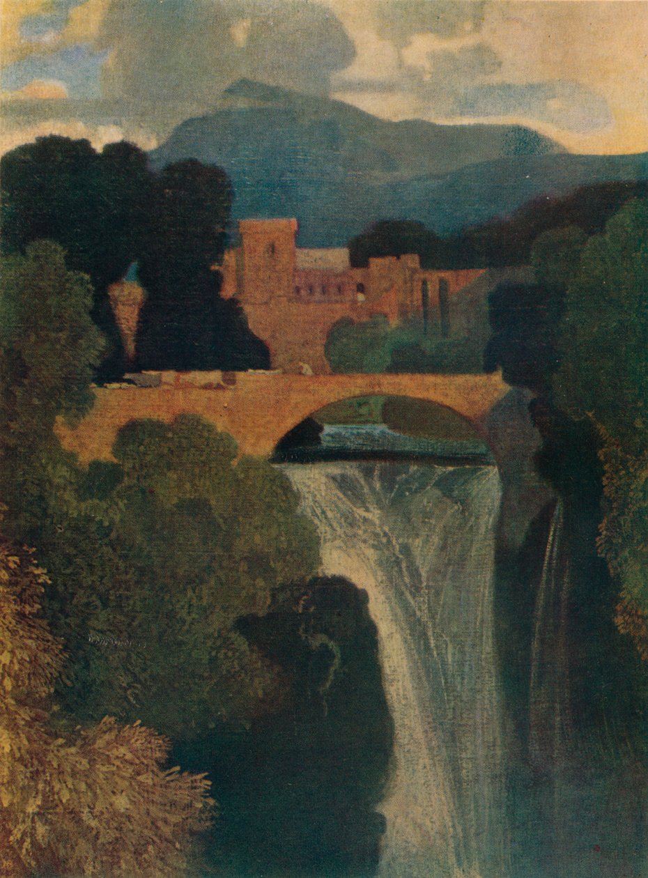 Vesiputous, c1807, 1923 tekijältä John Sell Cotman