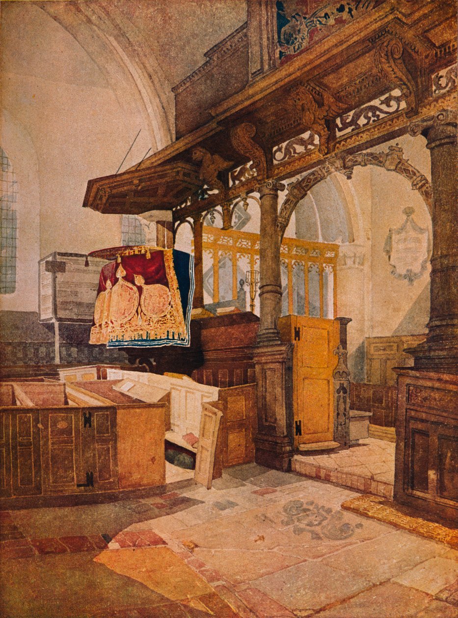 Trenthamin kirkko, 1810 tekijältä John Sell Cotman
