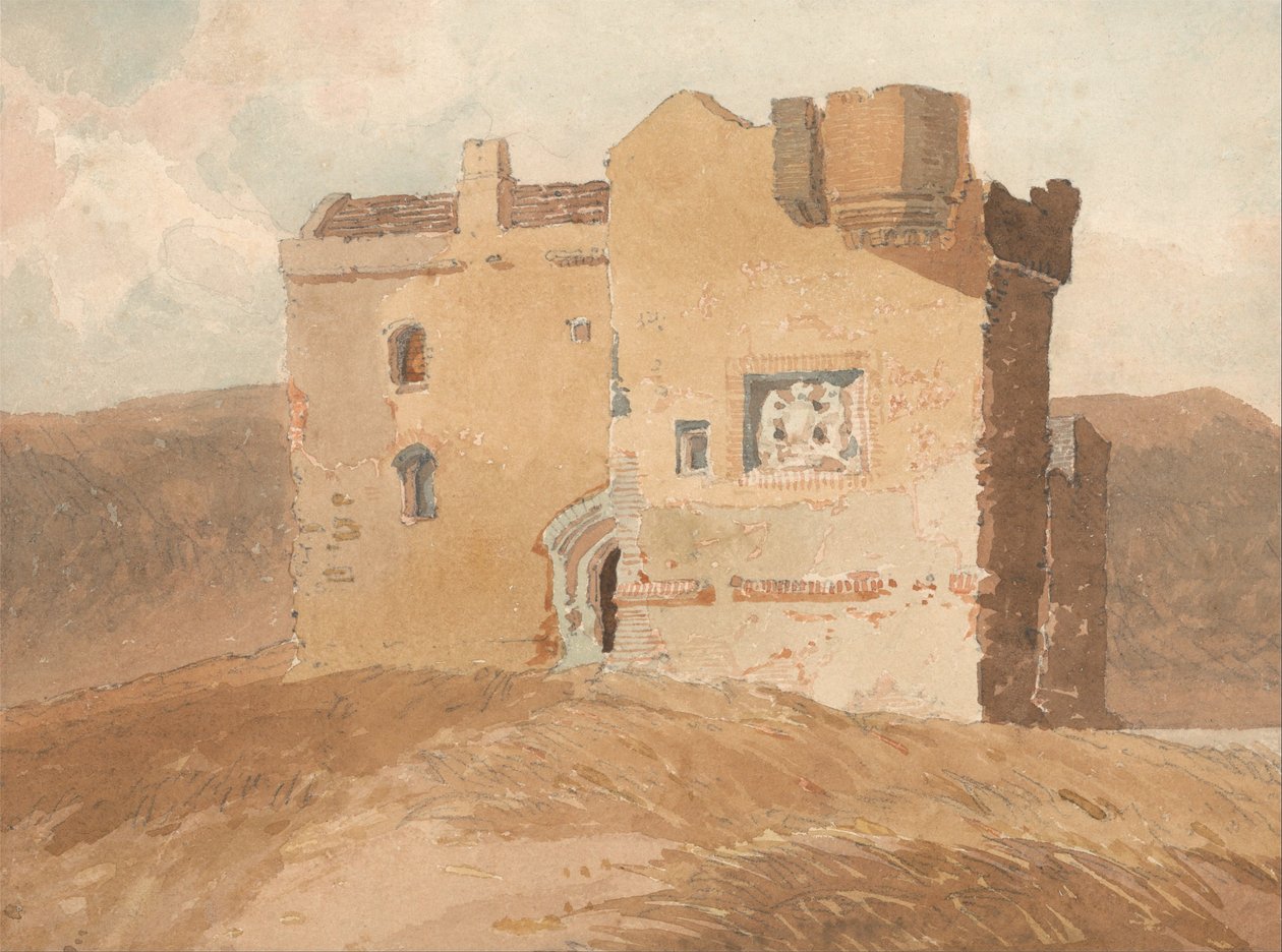 Tunnistamaton linna (entinen Clanburyn linna) tekijältä John Sell Cotman