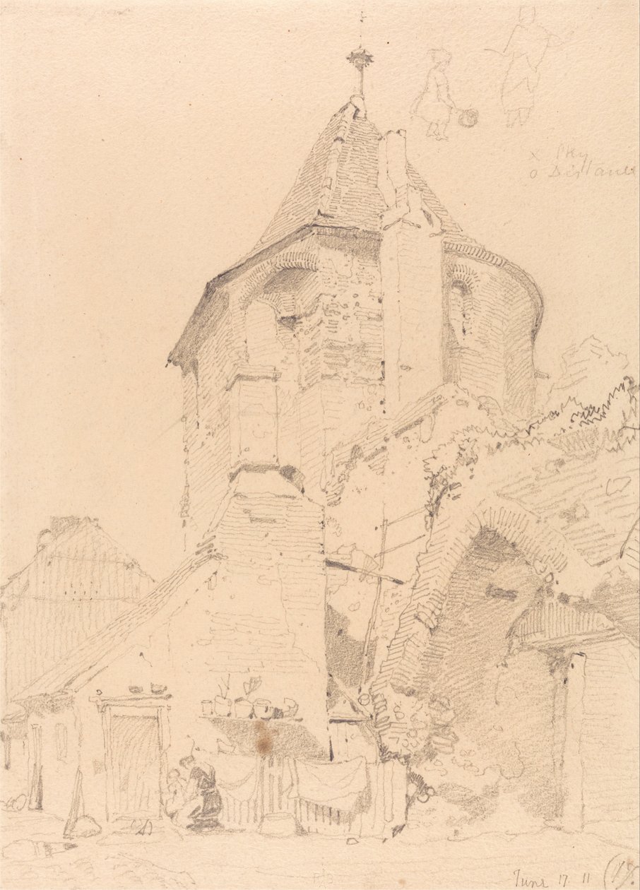 Yarmouth, luoteinen torni tekijältä John Sell Cotman