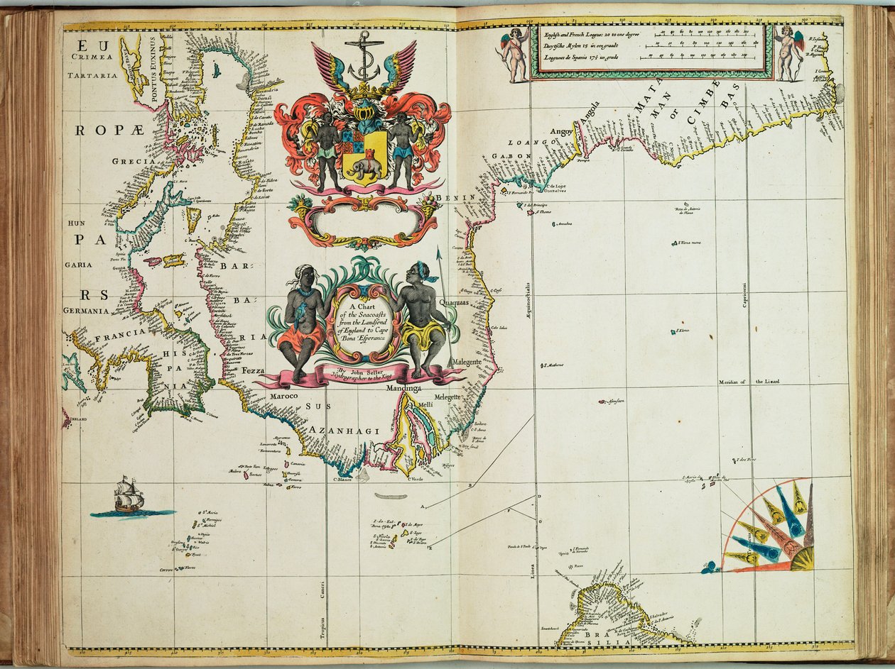 Merikartta Englannin Landsendistä Cape Bona Esperancaan. tekijältä John Seller