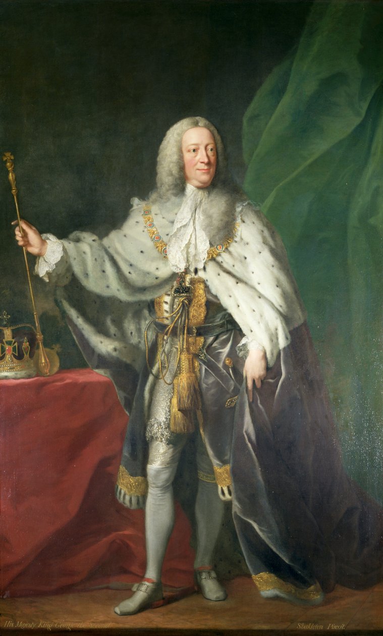Kuningas Yrjö II:n muotokuva, 1758 tekijältä John Shackleton