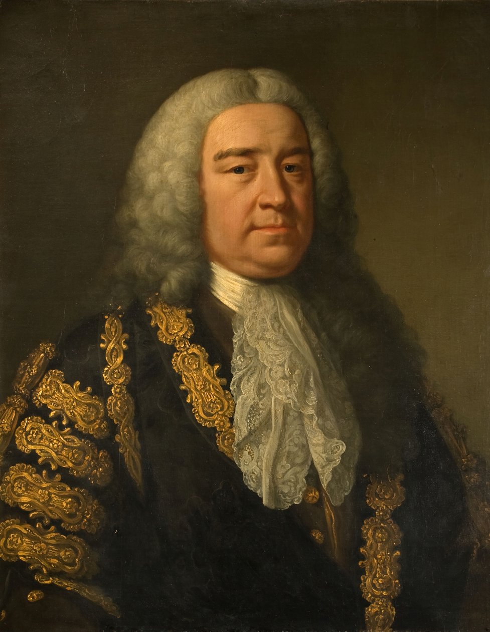 Muotokuva Rt. Hon. Henry Pelham 1694-1754. tekijältä John Shackleton