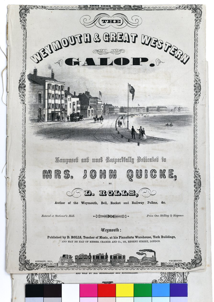 Weymouth ja Great Western Galop, noin 1870 (litografia paperille). tekijältä John Sherren