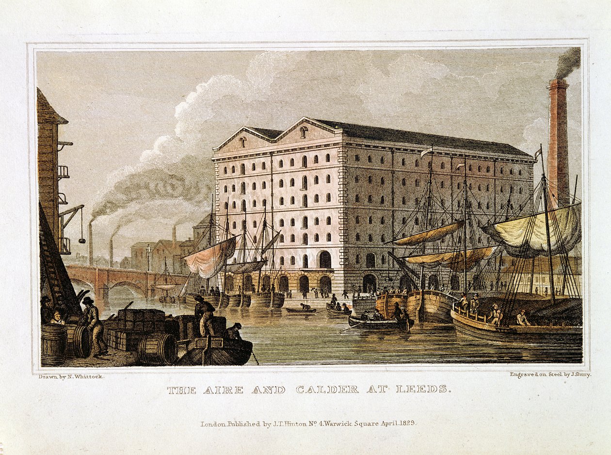Aire and Calder Navigation, Leeds, Yorkshire, 1828 tekijältä John Shury