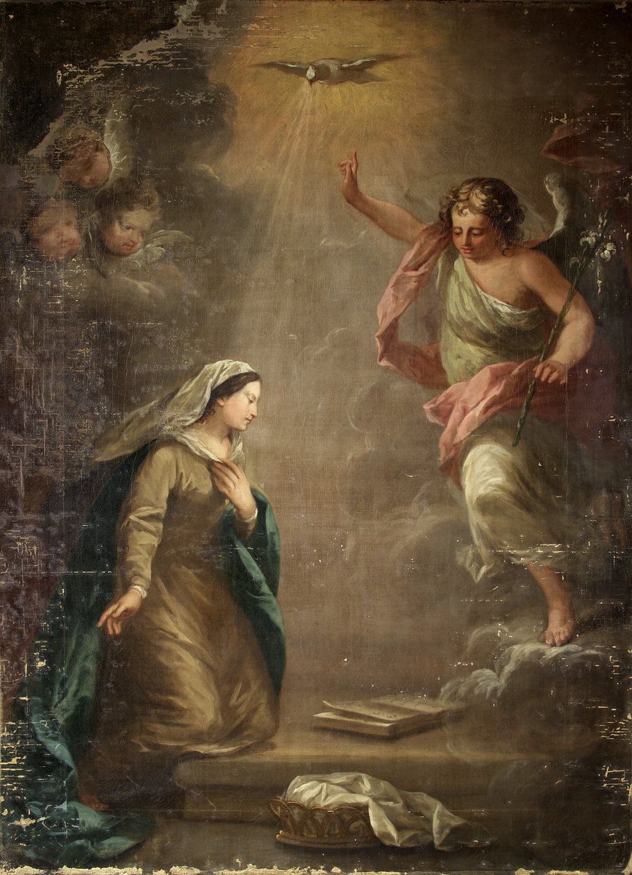 Annunciation (öljy kankaalle) tekijältä John Simmons