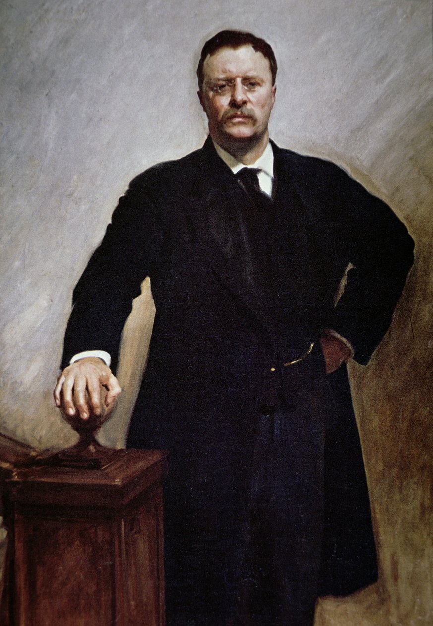 Theodore Roosevelt (väri litho) tekijältä John Singer (after) Sargent