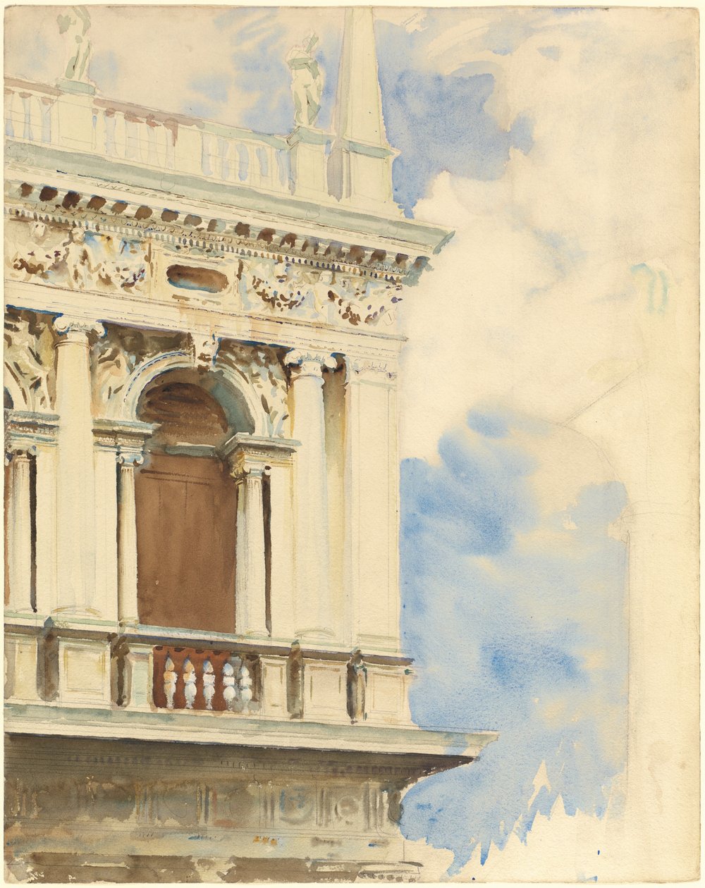 Kirjaston kulma Venetsiassa, 19041907. tekijältä John Singer Sargent