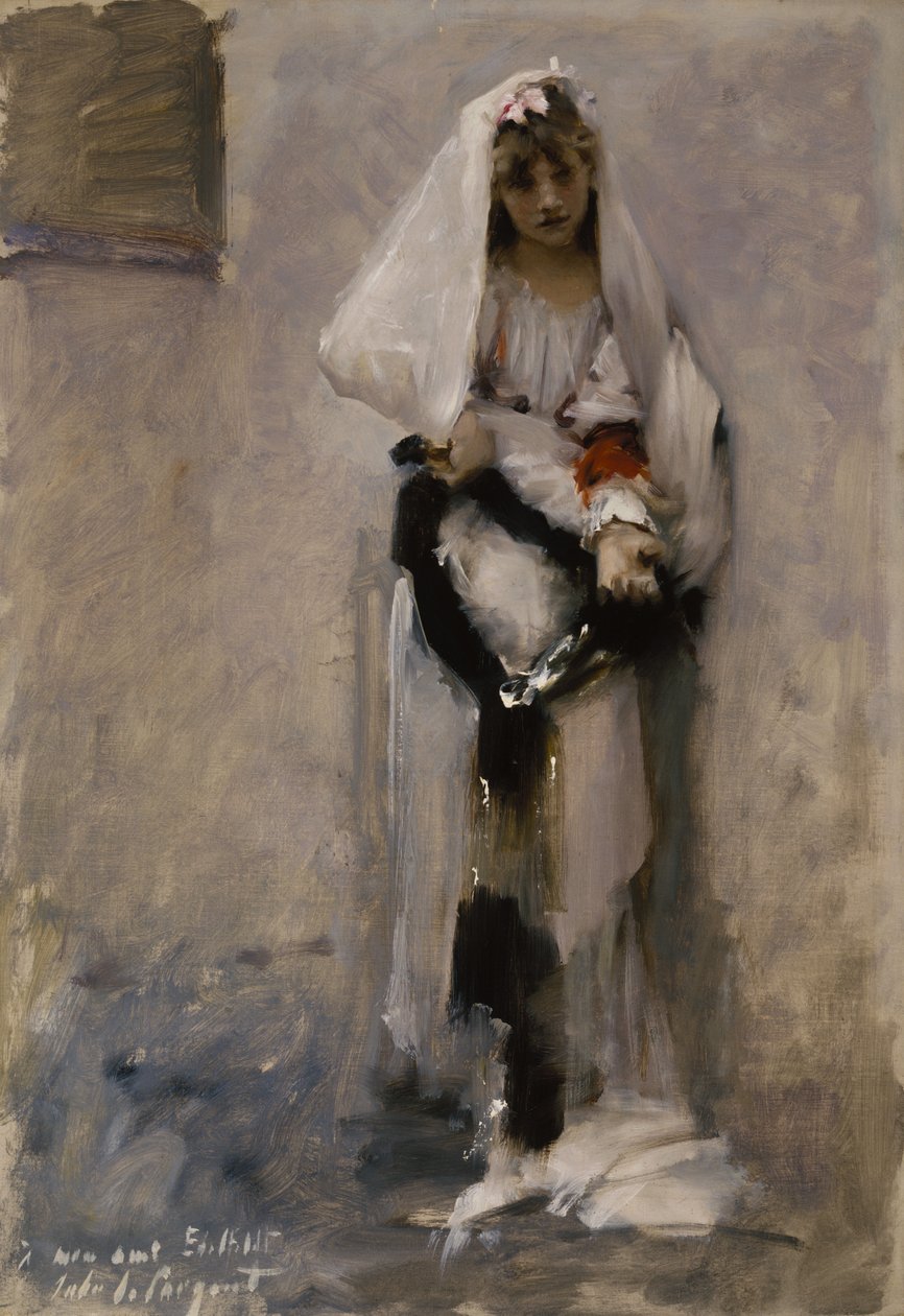 Pariisilainen kerjäläistyttö tekijältä John Singer Sargent