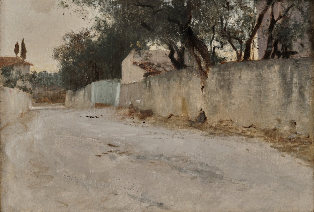 Tie etelässä, noin 1878-84 (öljy kankaalle). tekijältä John Singer Sargent
