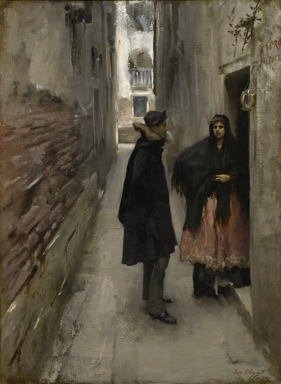 Katu Venetsiassa, n. 1880-82 tekijältä John Singer Sargent