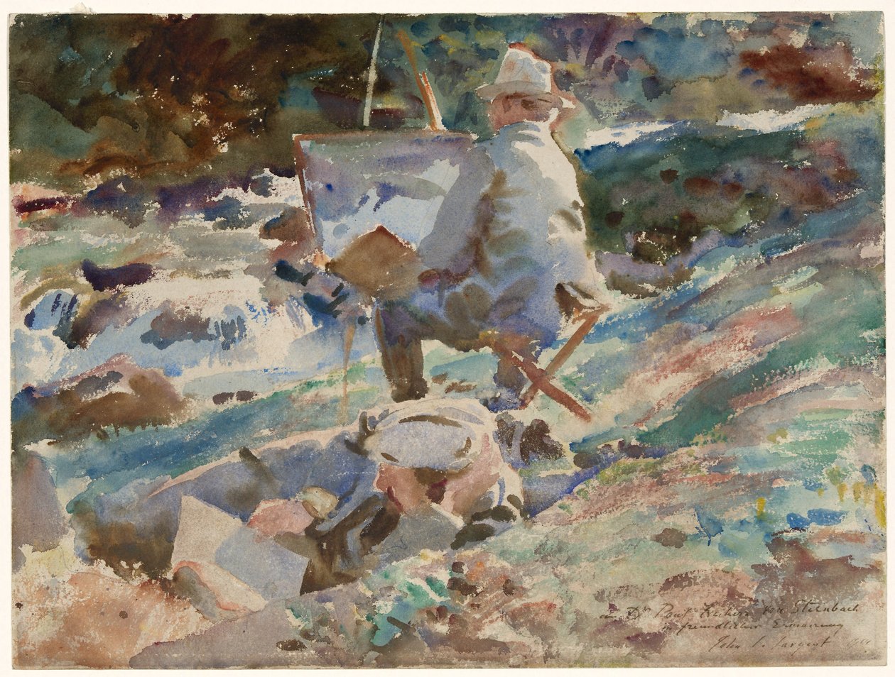 Taiteilija työpöydän ääressä tekijältä John Singer Sargent